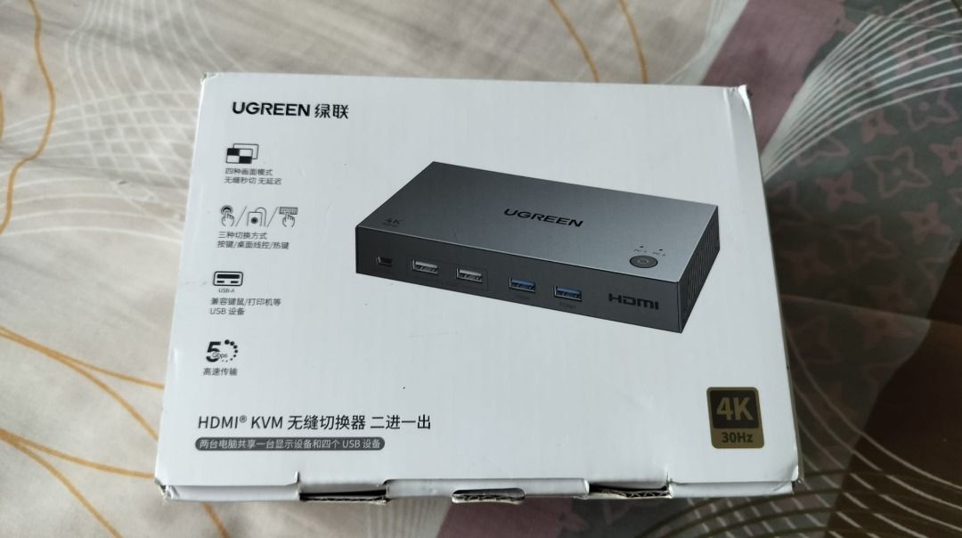 UGREEN HDMI KVM Switch 2-in-1 Out 4K 30Hz