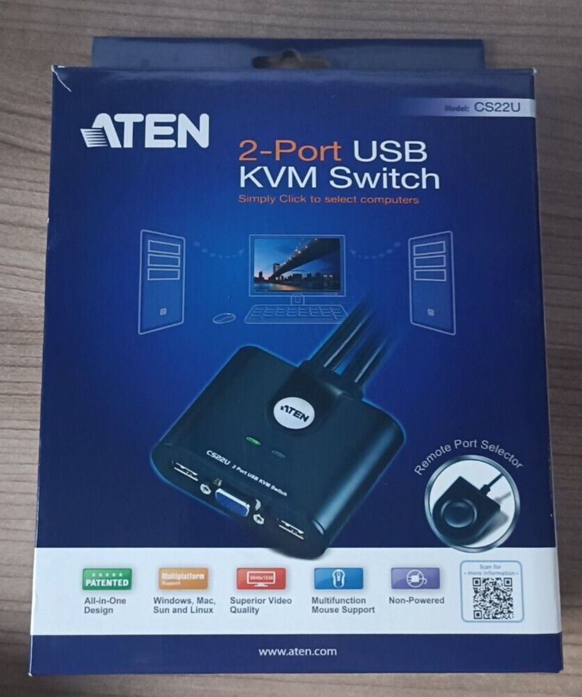 [USED] ATEN CS22U 2-Port USB/VGA KVM Switch
