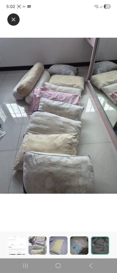 Used Pillows and Bolsters