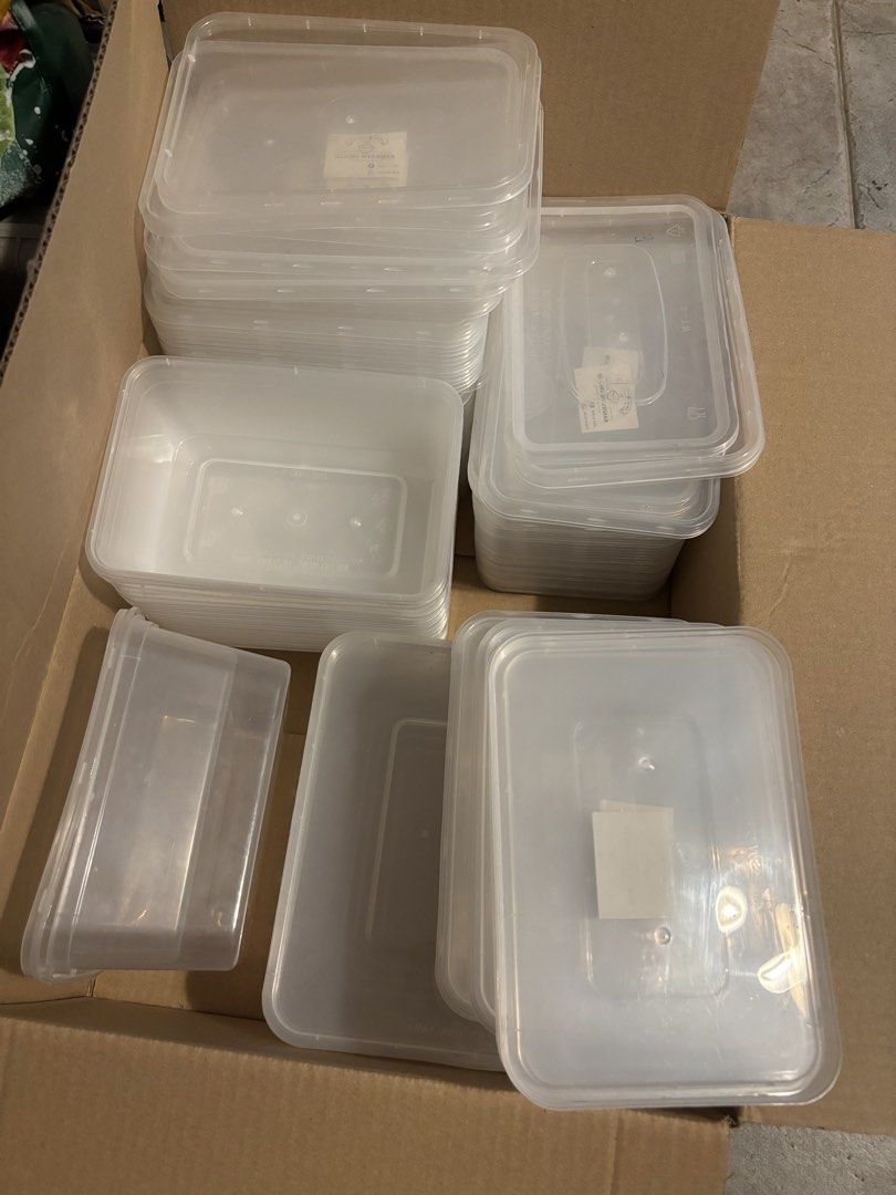Used Rectangular Microwave Containers with Lids446989273987164161
