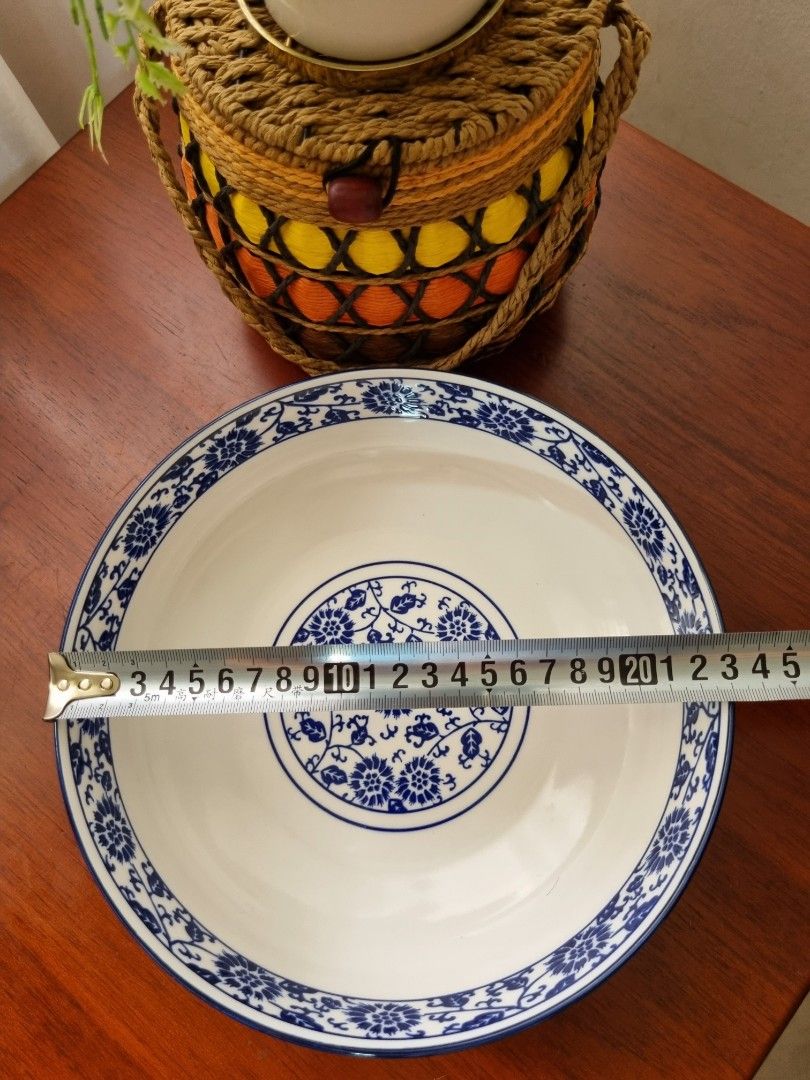 Vintage Blue and White Ceramic Bowl446638866175764483
