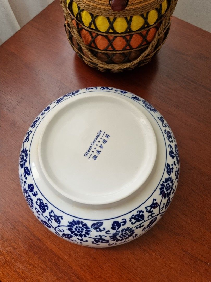 Vintage Blue and White Ceramic Bowl446638866175764481