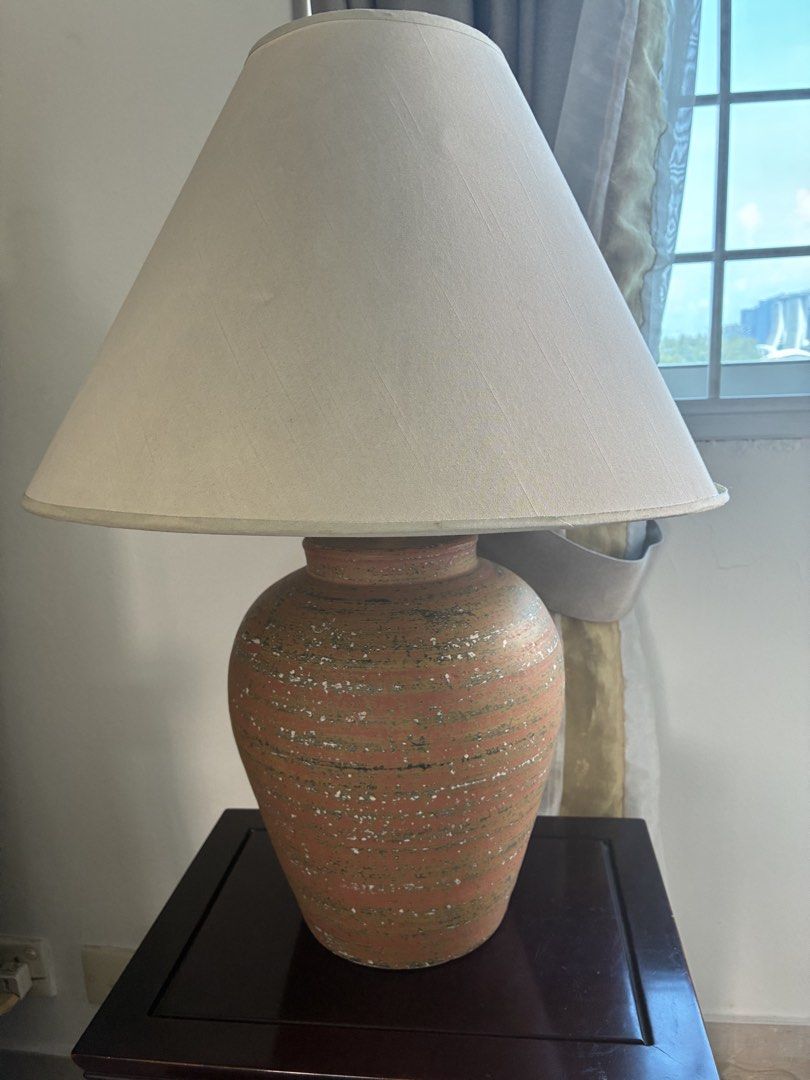Vintage Ceramic Table Lamp with Shade