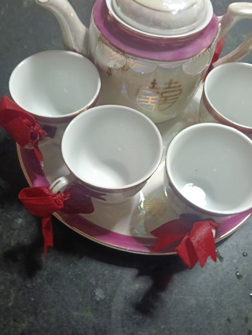 Vintage Japanese Tea Set with Teapot and Cups446875879280496641