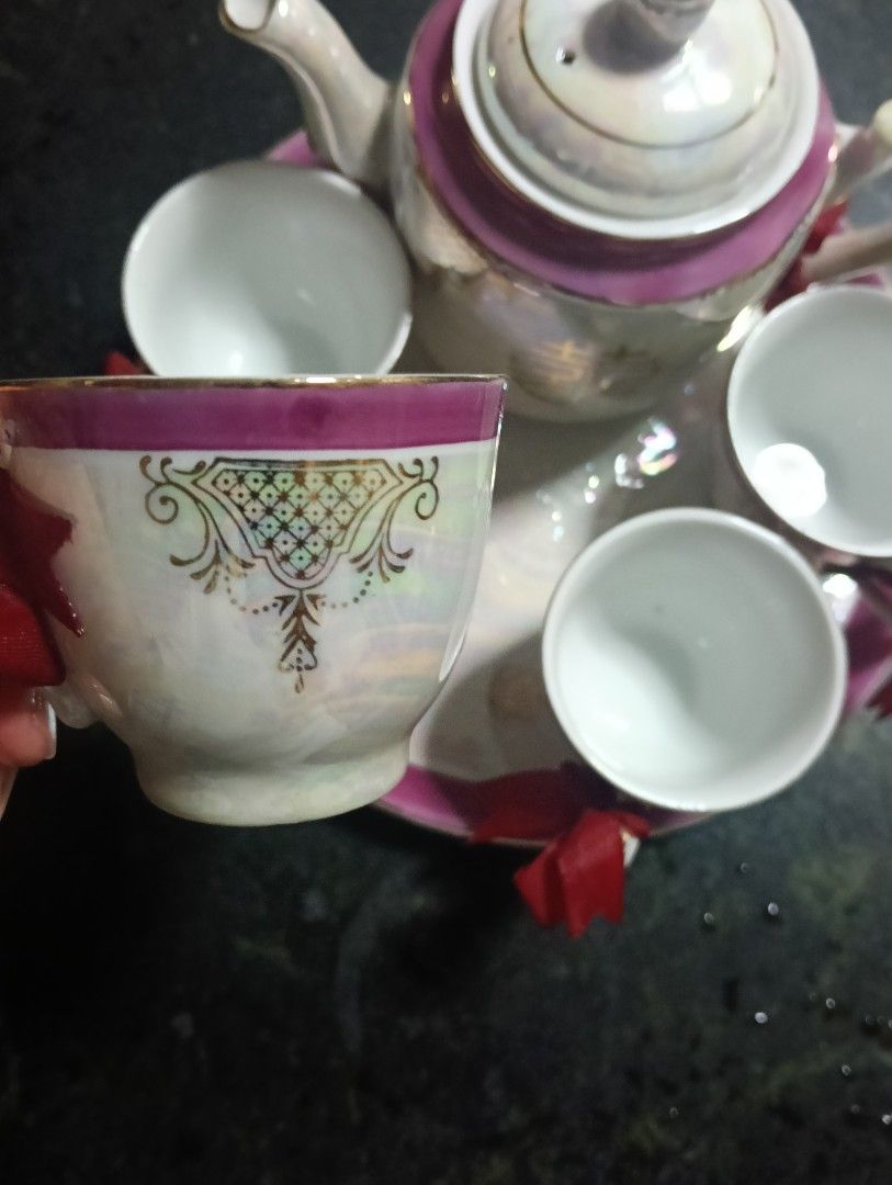 Vintage Japanese Tea Set with Teapot and Cups446875879280496643