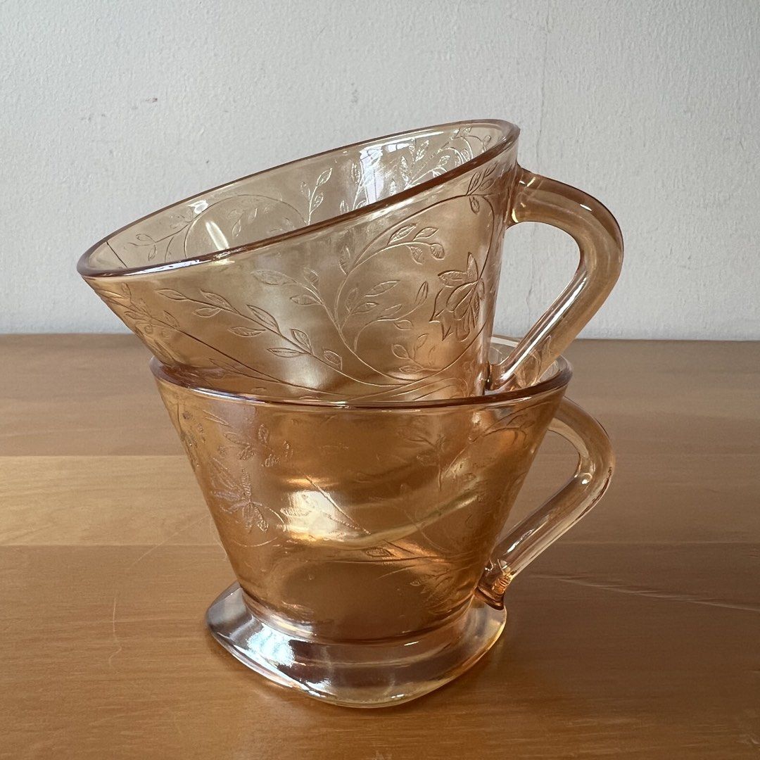 Vintage Jeannette Glass Cups (nt Pyrex)