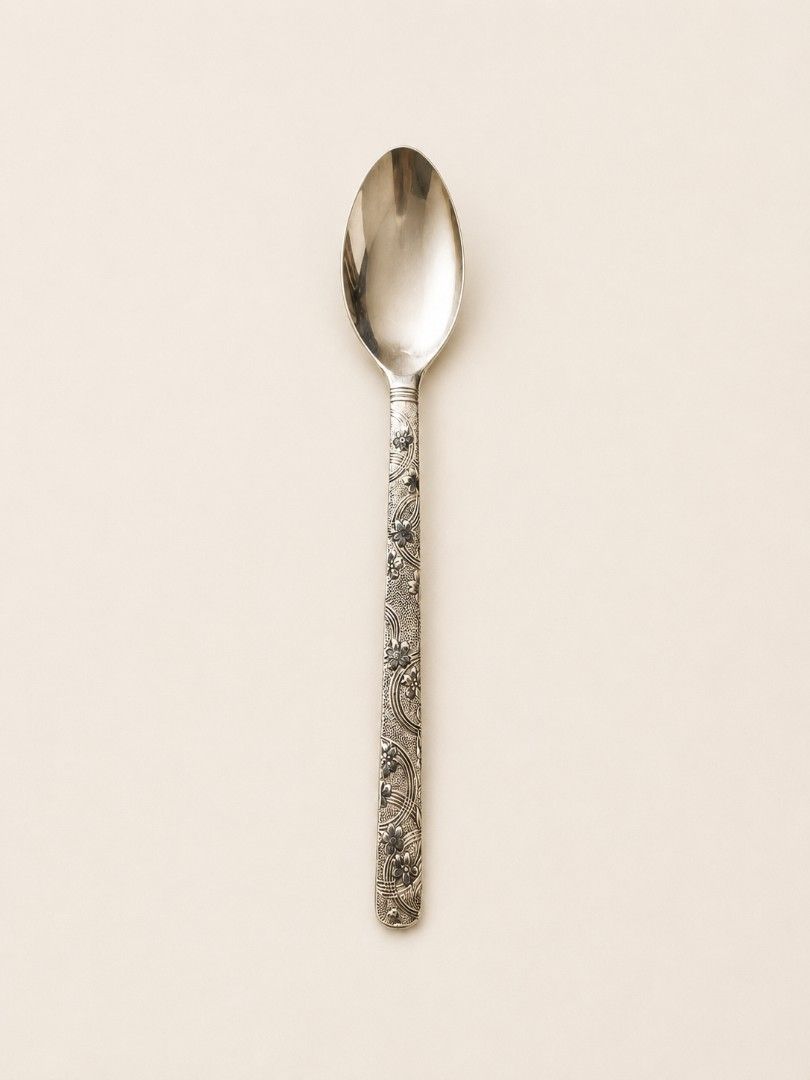 Vintage Mini Spoon & Fork with Assorted Design (Category: Dinnerware & Cutlery) located in Manila. Submitted by colektura (Listing ID 1436393884, Image 3). Description: vintage stainless steel mini spoon & fork featuring statement design on the handle. .