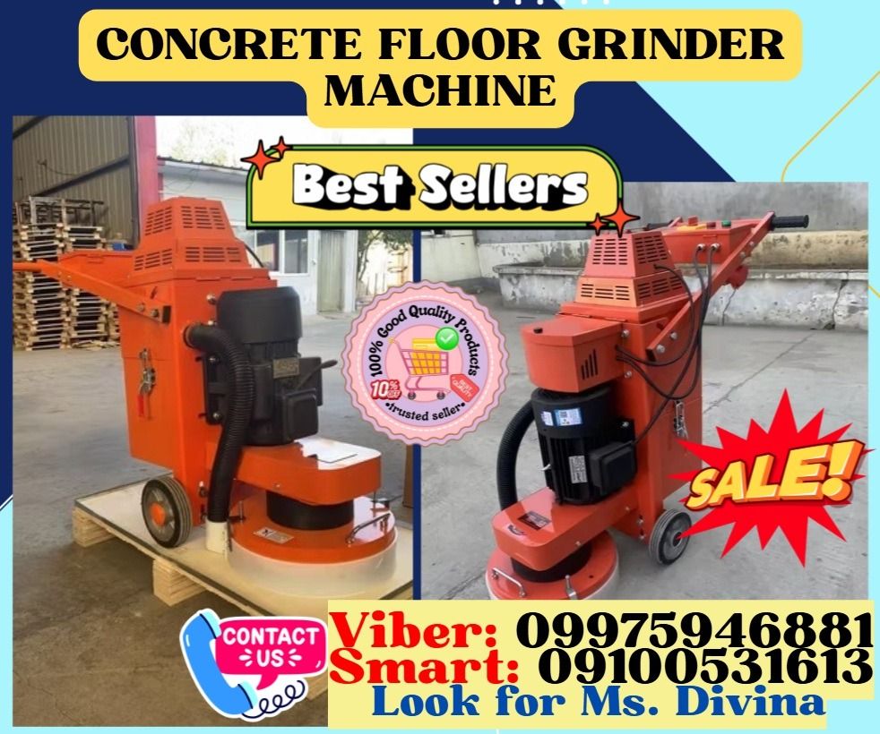 YM-350 Concrete Floor Grinder Machine (Category: Construction Tools & Equipment) located in Caloocan City. Submitted by happyphoenix-43f2 (Listing ID 1436335257, Image 1). Description: 🌏 We Can Deliver Nationwide 👉 AP Cargo, LBC & Lalamove (🛳️ Sea /✈️ Air Freight) 📍 HURRRYYYY!!! BUY NOW!!! & GET LESS DISCOUNT 📍 WE'RE ON SALE ❗️ Price: 73,200 🔥 YM-350 Concrete Floor Grinder Machine Specification: Voltage: 220V /380v Power: 4kw Vacuuming powe