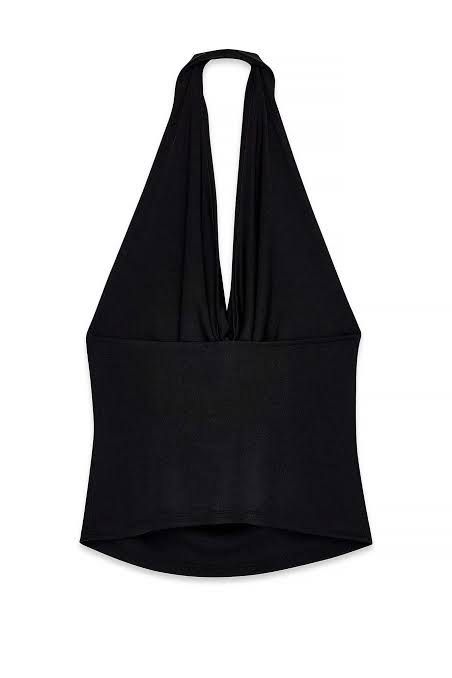 Zara Black Linen Halter Top (Category: Sleeveless) located in Manila. Submitted by declutterwithC (Listing ID 1436408248, Image 3). Description: Medium, Brand New.