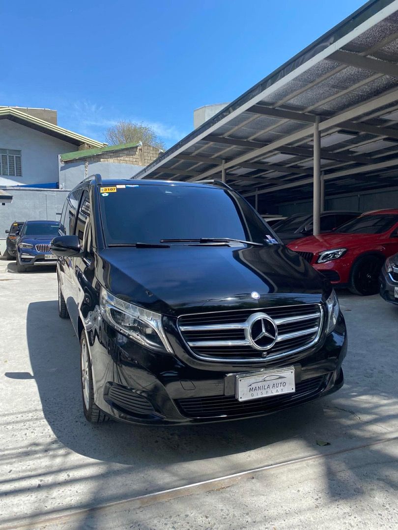 2017 Mercedes-Benz V-Class V220d (Category: Used Cars) located in Pasig City. Submitted by mad_cars (Listing ID 1436520800, Image 1). Description: 2017 MERCEDES BENZ V-CLASS V220D AUTOMATIC TRANSMISSION ₱1,318,000 Obsidian black 1 ending plate 67tkms mileage Diesel engine Automatic Transmission Cold aircon Ready to long drive As-is-where is! By the way, my name is SIR DAVID. Please look for me when you are here. I'll be the one to assist you po :