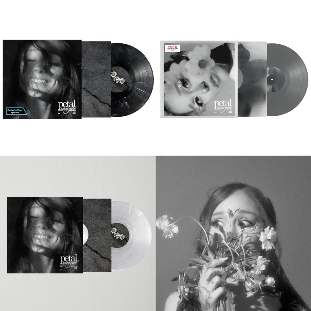[Target 餘1] Ariana Grande petal vinyl, UO exclusive灰白大理石膠, target vinyl 灰膠新封面, Amazon vinyl 黑色大理石膠 彩膠合集 黑膠預購 （分類：音樂與媒體 - 黑膠碟）位於 Hong Kong。 由 yse_cdandvinyl 提交（商品編號 1436625475，圖片 1）。簡介： [預購] Ariana Grande petal vinyl, UO exclusive, target vinyl, Amazon vinyl 彩膠合集 黑膠預購 每款exclusive數量有限 限購🙏 target＆UO款餘量唔多 先到先得 不設口頭hold 標價為全款 已包含國際 - 灰膠＆新封面 (US Target ver.) Exclusive LP ‘gray skies’ vinyl: $430 餘1 ❌️- 灰白透大理石紋路 Urban Outfitters (US UO ver.) Exclusive 
