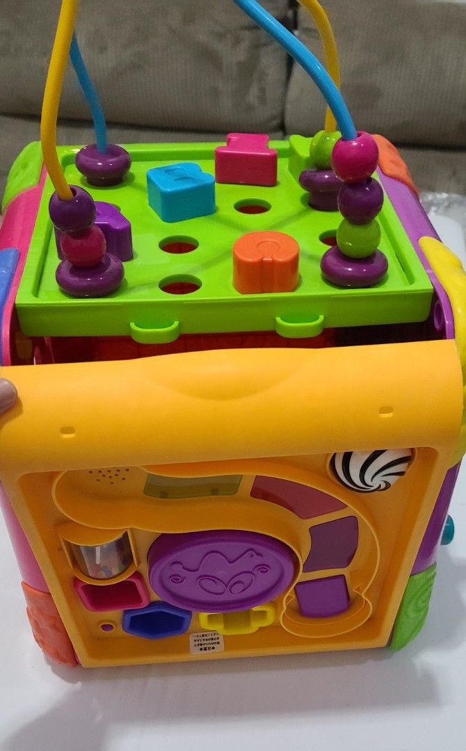 Activity Cube - Educational Toy (Category: Infant Playtime) located in Manila. Submitted by buzzerbidder (Listing ID 1436633921, Image 3). Description: Multi Activity Cube (Sensory toy) 14×14×14 inches Can also be used as toy storage As is where is..