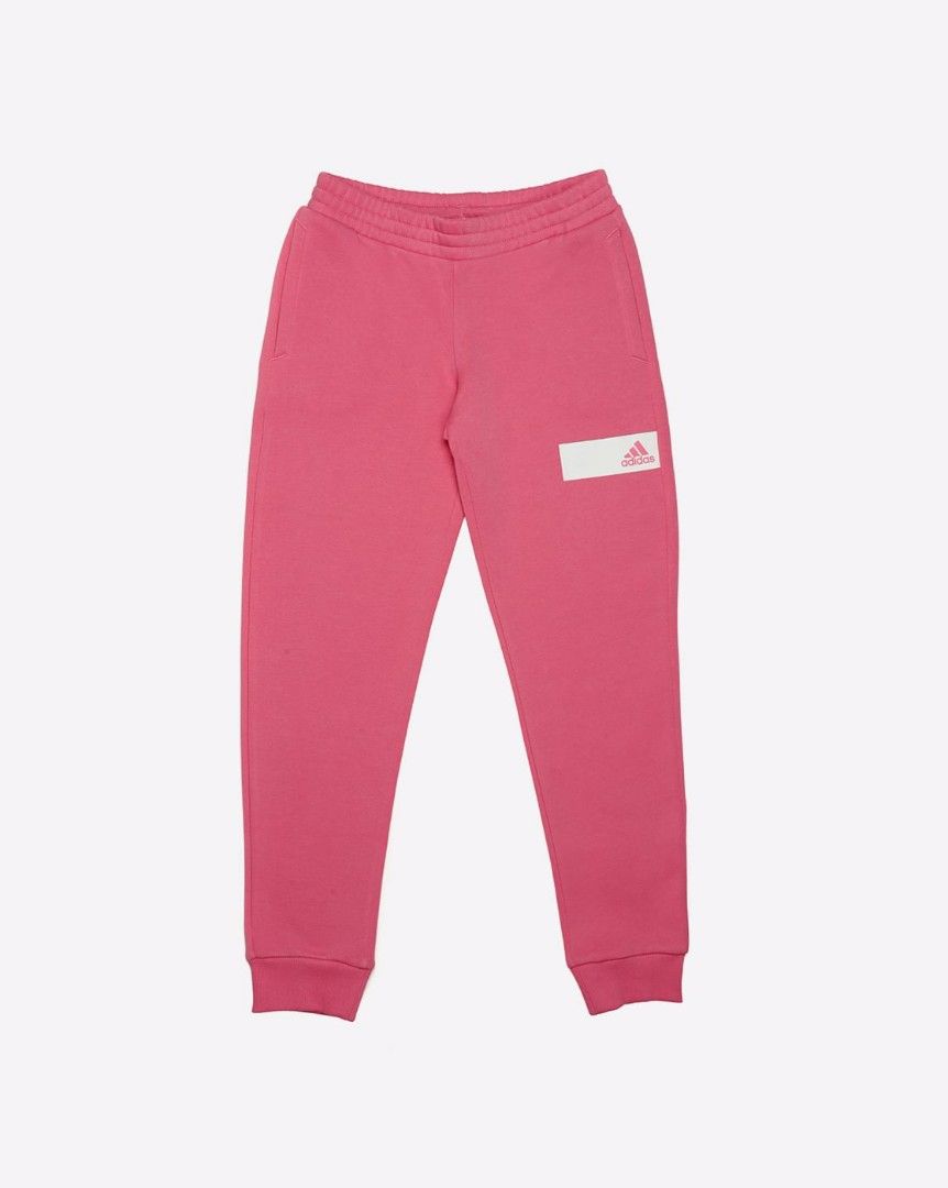 Adidas pink jogger track pants (Category: Activewear) located in Las Pinas. Submitted by assortedkidzstuffs (Listing ID 1436536574, Image 2). Description: bnew with tag original high quality made in India on tag (ang ganda ng material compared to other Adidas pants) size 160 on tag (fits teens and xs to s adult).