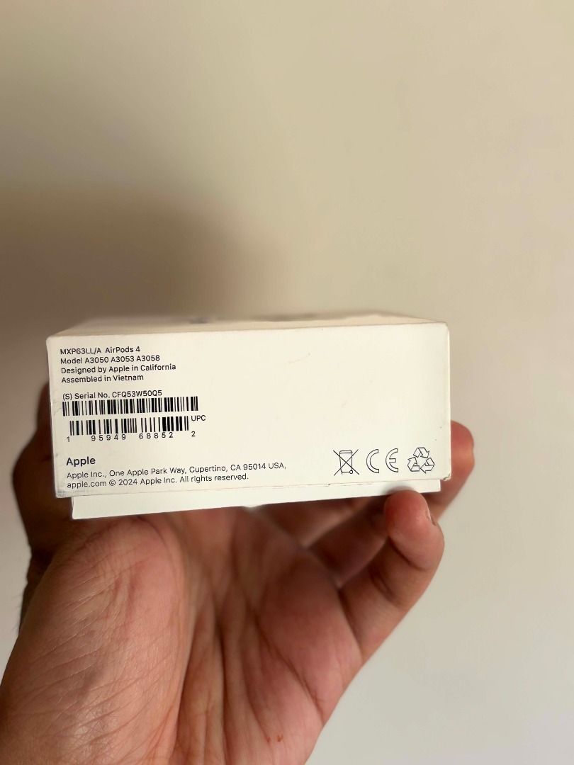 Apple AirPods 4 (Category: Earphones) located in Batangas. Submitted by coolshark-8e2b (Listing ID 1436512429, Image 2). Description: AirPods 4 For Sale Selling my Apple AirPods 4 (non-noise cancelling version) because I mostly use headphones na and hindi na siya nagagamit. Bought last October 2025 in Hawaii Good condition Original With case included May kasama ring pang-clean ng AirPods No charger included (Type-C charger siya) ₱4,000 FIXED / sa