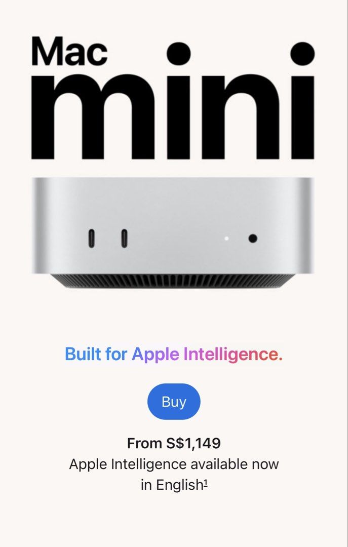 Apple Mac Mini - M4 Chip447578824330465280