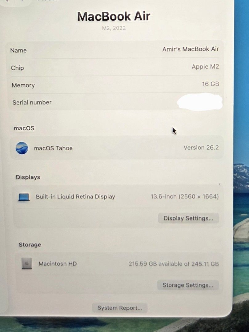 Apple MacBook Air M2 16GB - Midnight447558928848005124