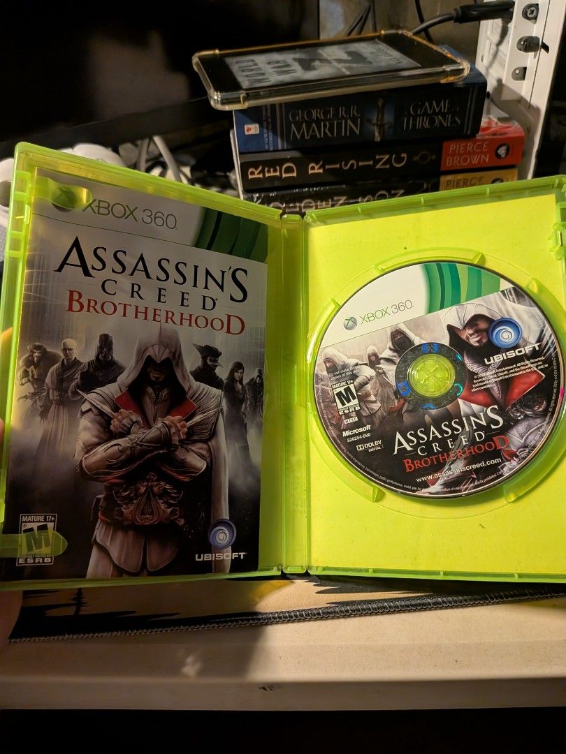 Assassin's Creed Brotherhood - Xbox 360 (Category: Xbox) located in Quezon City. Submitted by jigssaw (Listing ID 1436610608, Image 2). Description: - Assassin's Creed Brotherhood for Xbox 360 - Includes game disc and case - Action-adventure gameplay - Set in the Renaissance era - Explore historical locations - Features stealth and combat - Published by Ubisoft.