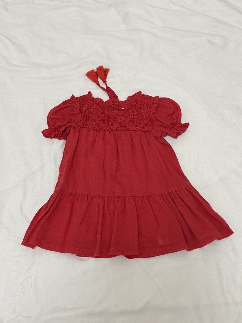 Baby Red Dress (Category: Babies & Kids Fashion) located in Makati City. Submitted by koomigal (Listing ID 1436590246, Image 1). Description: Like new. No issue. Brand: gingersnaps.