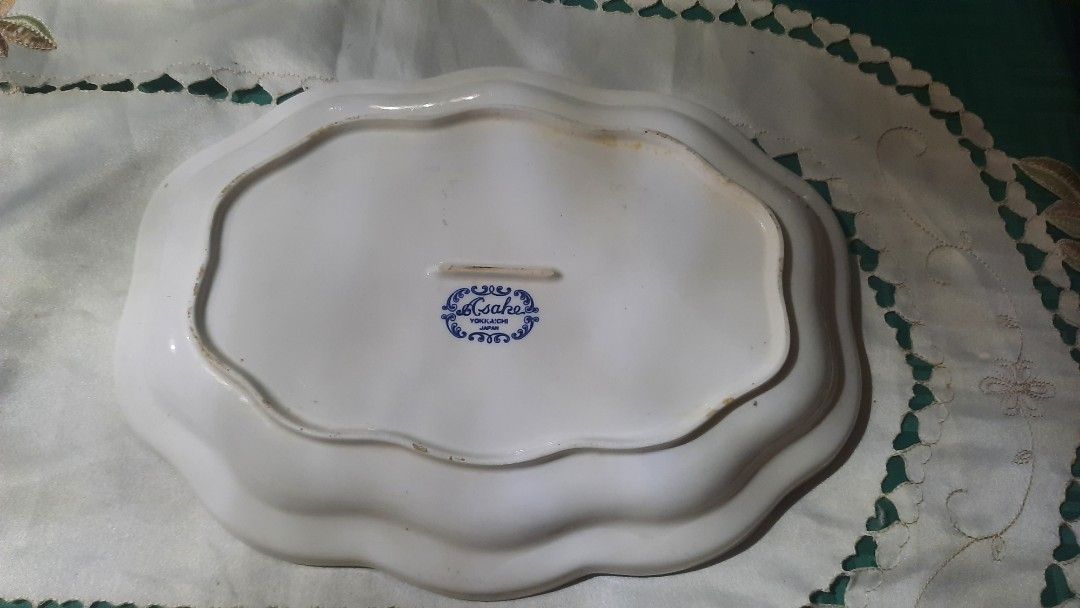 Beatiful Asahe blue white ceramic platter Japan 12x9" (Category: Dinnerware & Cutlery) located in Manila. Submitted by luckycharm_215 (Listing ID 1436617129, Image 2). Description: vgc.