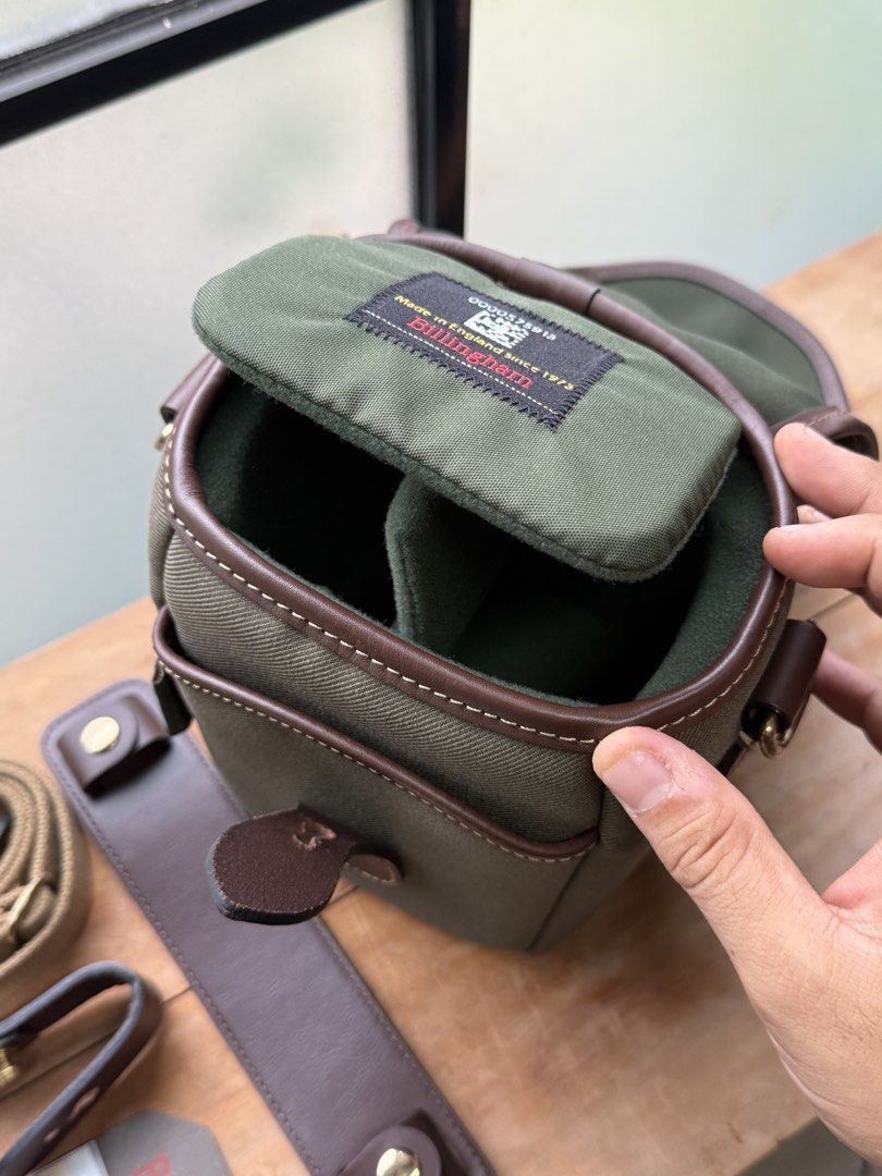 Billingham 72 mirrorless compact camera bag (Category: Camera Bags & Carriers) located in Bacolod City. Submitted by the_grey (Listing ID 1436580263, Image 2). Description: Billingham 72 Sage fibernyte colorway Complete with free 3rd party leatherette strap pad With Official Receipt Very lightly used RFS: Sold the camera I used with this Please google for more info Price 10k free shipping via LBC nationwide Payments via BPI bank QR Meetups at Lop
