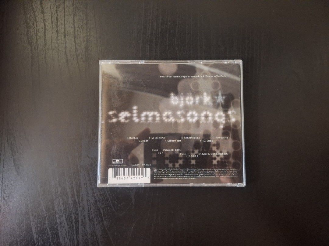 Bjork - Selmasongs CD (Category: CDs & DVDs) located in Caloocan City. Submitted by knnthbntln12692 (Listing ID 1436576344, Image 3). Description: BJork Selmasongs CD Never been played since purchase May cracks sa edge ng casing dahil sa delivery - Payment first policy - Buyer shoulders sf Loc: North Caloocan.