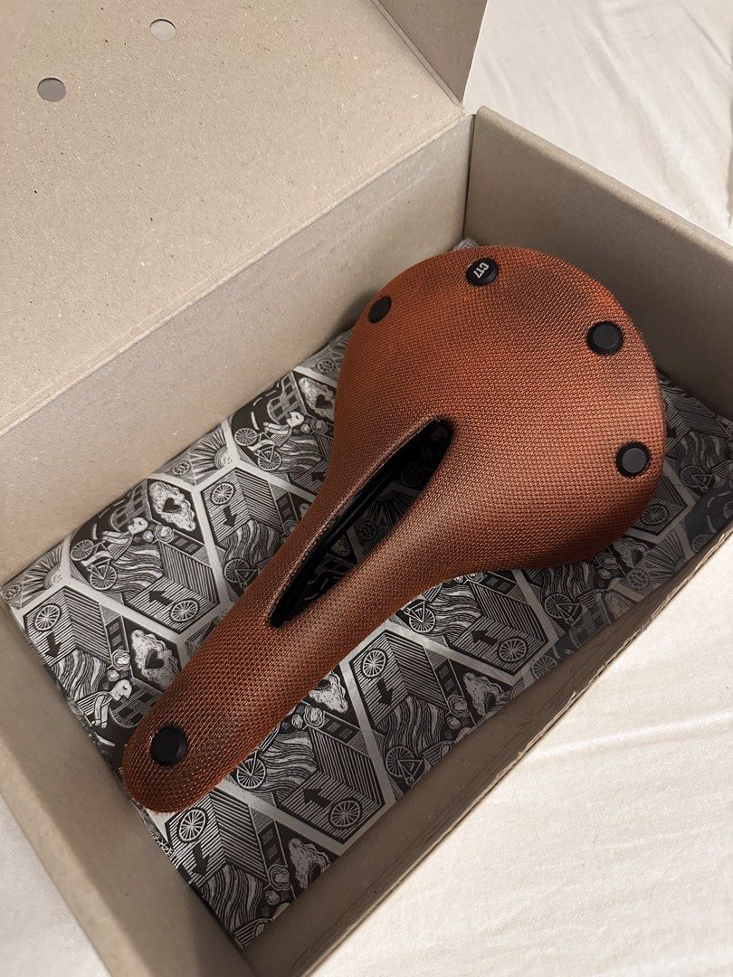 Brooks Cambium C17 Carved Orange (Category: Bicycles) located in Cagayan de Oro. Submitted by geistturm (Listing ID 1436521205, Image 2). Description: Like New Brooks Cambium C17 Carved Saddle in Orange Color Used three times, replaced with leather Brooks Comes with Box Price is fixed Shipping fee c/o buyer Can do LBC COD Meet up in CDO only.