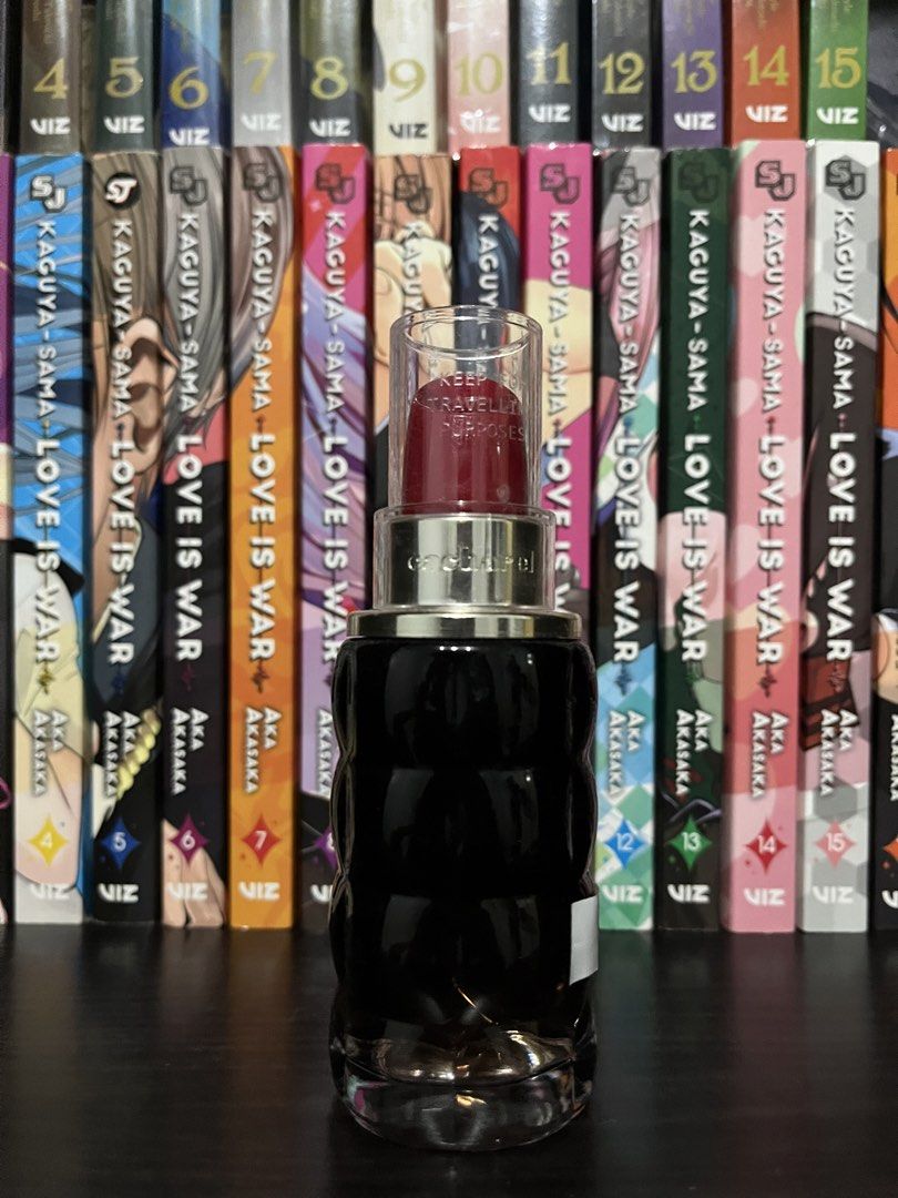 Cacharel Yes I Am (Category: Fragrance & Deodorants) located in Manila. Submitted by hankim24 (Listing ID 1436479927, Image 1). Description: - Jean Paul Gaultier Scandal perfume - Dark bottle design - Silver top - Red lipstick-like applicator - Includes clear cap - Cap has "KEEP TRAVEL PURPOSES" printed on it - Scent not specified.
