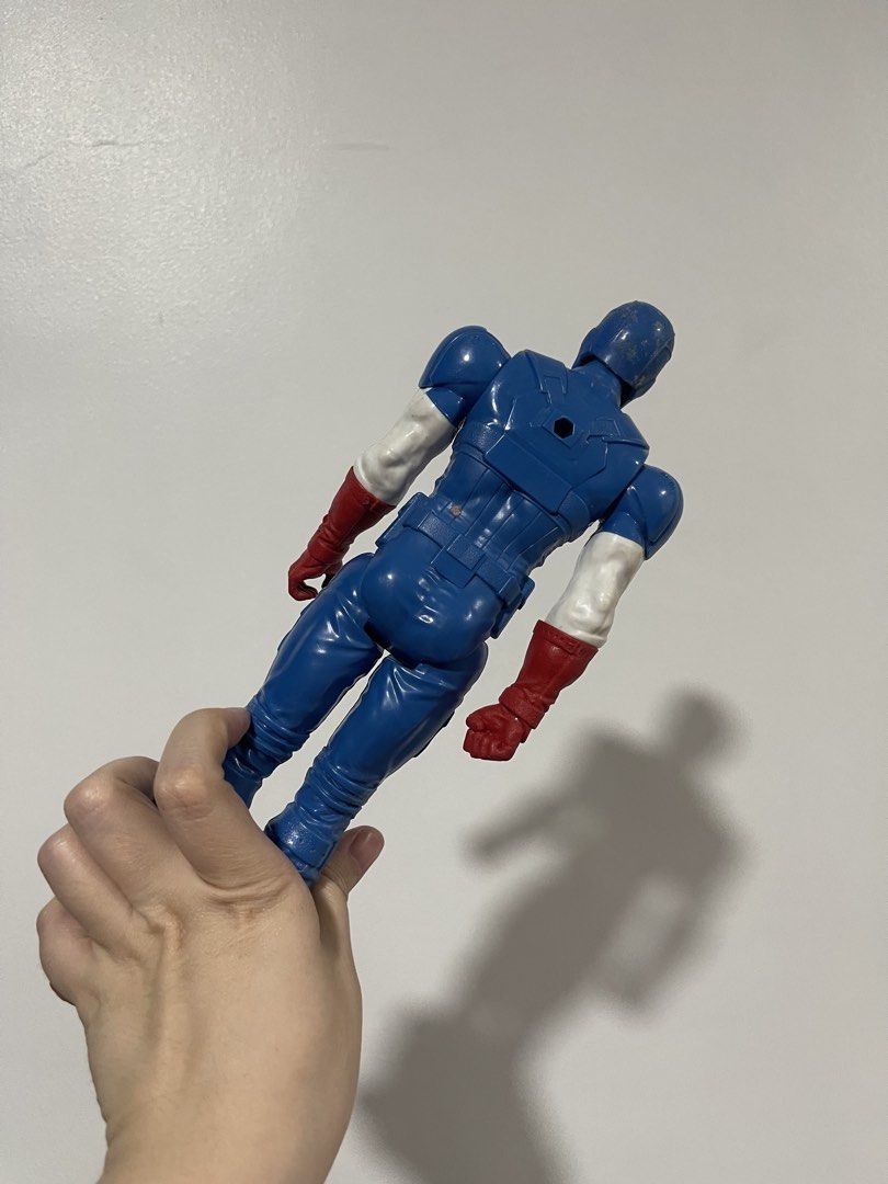 Captain America Action Figure (Category: Figurines & Statues) located in Taguig. Submitted by supplementary (Listing ID 1436588107, Image 2). Description: - Captain America action figure - Iconic blue, white, and red suit - Detailed design with star emblem - Classic helmet included.