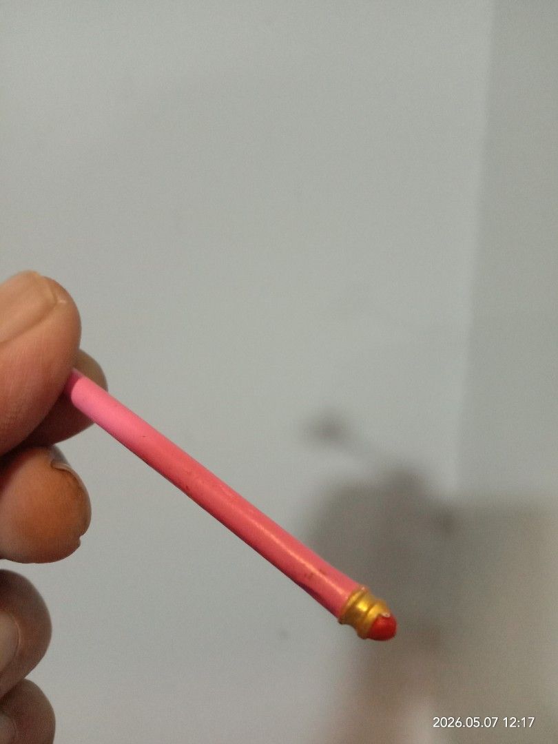 Cardcaptor Sakura wand 4.5 inches (Category: Figurines & Statues) located in Manila. Submitted by tala_cruz (Listing ID 1436508718, Image 3). Description: - Cardcaptor Sakura staff toy - Pink shaft with gold accents - Top features a red, gold, and white design with wings - Collectible item for fans.