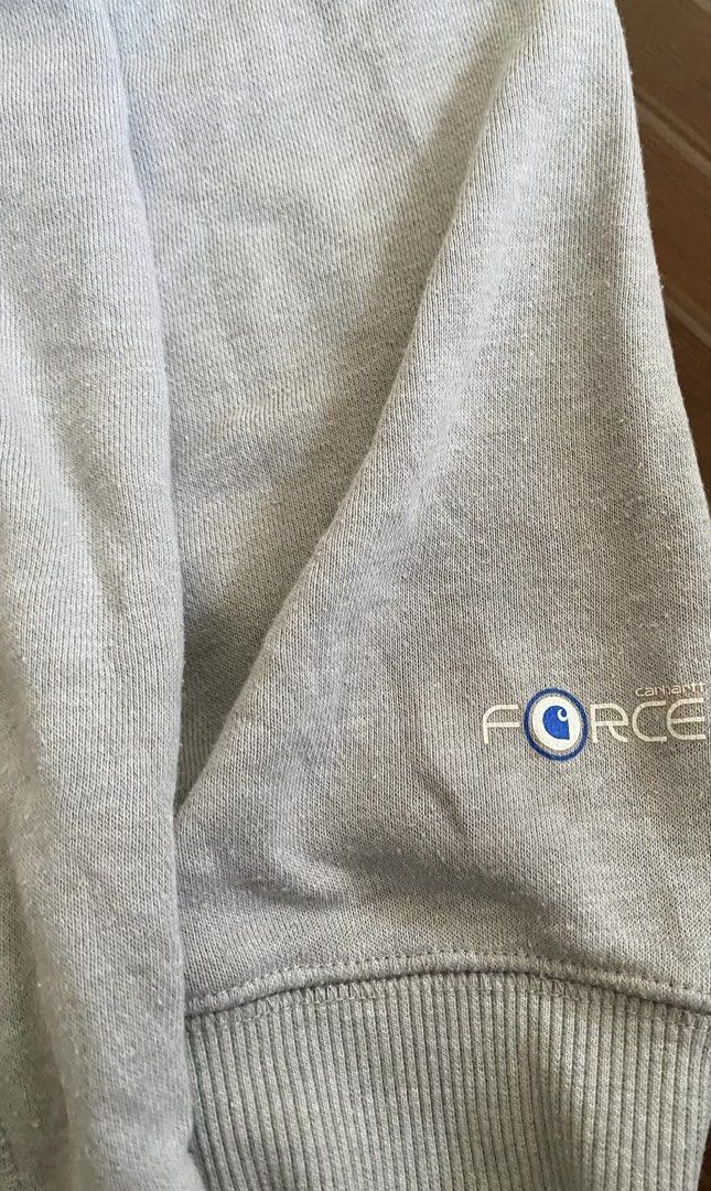 Carhartt Force Hoodie - Gray - Size L (Category: Hoodies) located in Manila. Submitted by allen3028 (Listing ID 1436634808, Image 2). Description: Carhartt Force Gray Hoodie Large on tag Measurements : - Width: 24” - Length: 29” Excellent Condition .