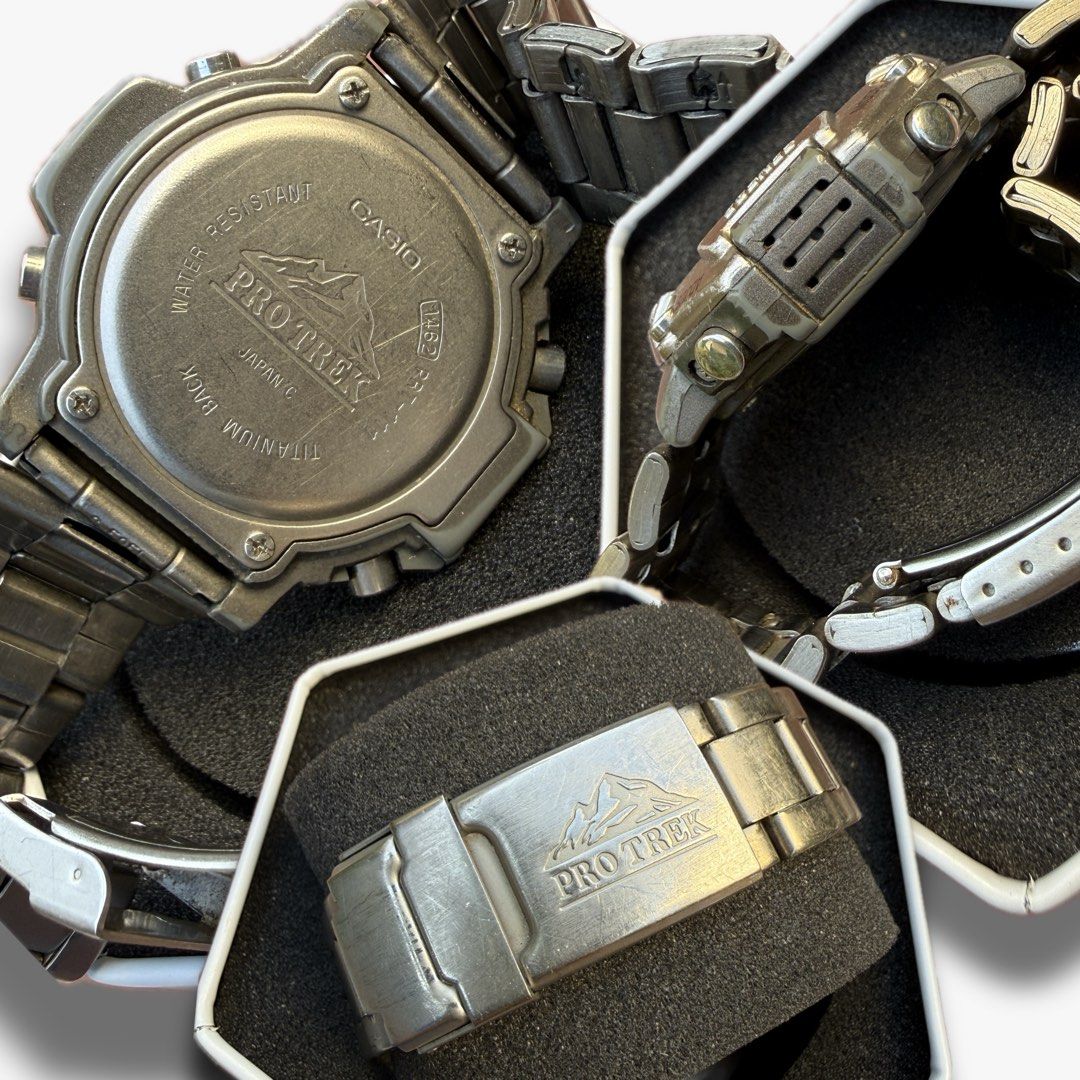 Casio Pro Trek PRT-111 (Category: Men's Watches) located in Manila. Submitted by emm.psd (Listing ID 1436610698, Image 3). Description: Gana lahat maski lights, I can send video. Full Titanium.JDM Aesthetic: 6/10 kita naman sa photo Watch only walang kasamang case Open for meetup: Urdaneta/Dagupan or nearby areas Open for shipping: LBC payment first Shipping fee not included Rfs: not into watches anymore Need funds.