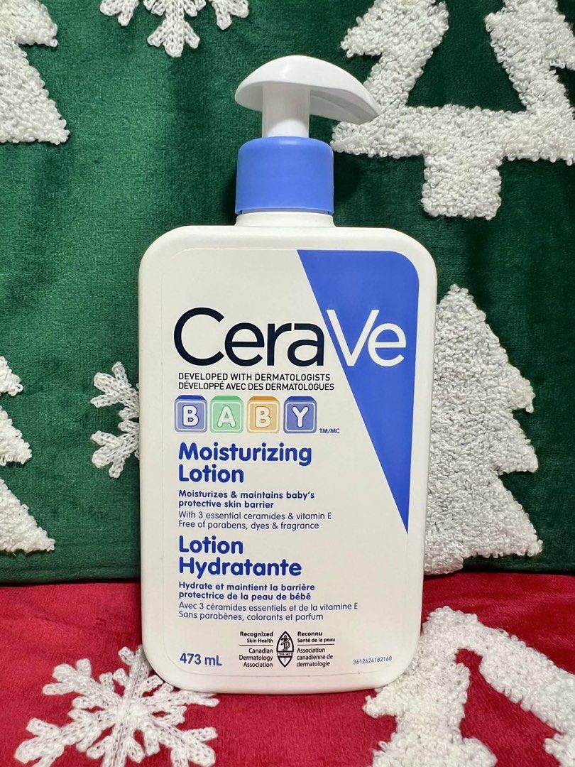CeraVe Baby Moisturizing Lotion 473ml (Category: Baby Toiletries & Grooming) located in Quezon City. Submitted by mikaelalucila (Listing ID 1436570252, Image 1). Description: - CeraVe Baby Moisturizing Lotion - Moisturizes and helps maintain baby's skin barrier - Contains essential ceramides and vitamin E - Free of parabens, dyes, and fragrance - 473ml bottle.