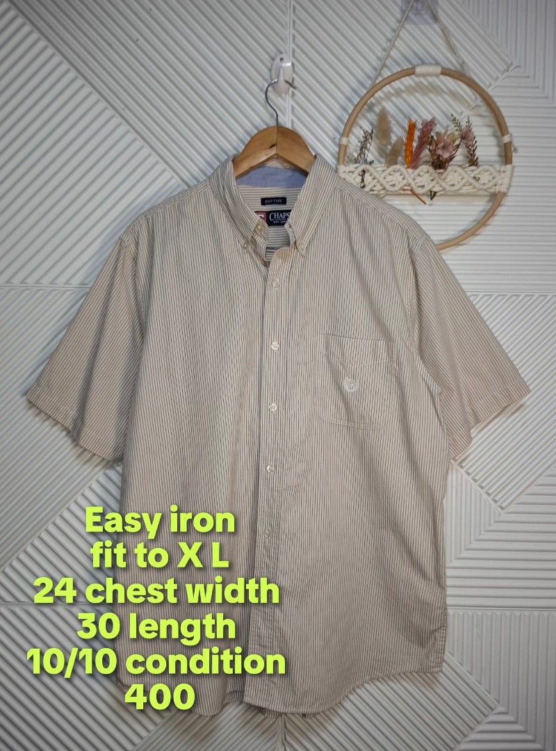 Chaps Striped Shirt (Category: Formal Shirts) located in Bulacan. Submitted by cathycampo51092 (Listing ID 1436629702, Image 3). Description: - Chaps striped shirt - Size: XL - Features: Button-down, chest pocket - Material: Easy iron - Measurements: Chest 24", Length 30" - Style: Classic, versatile.