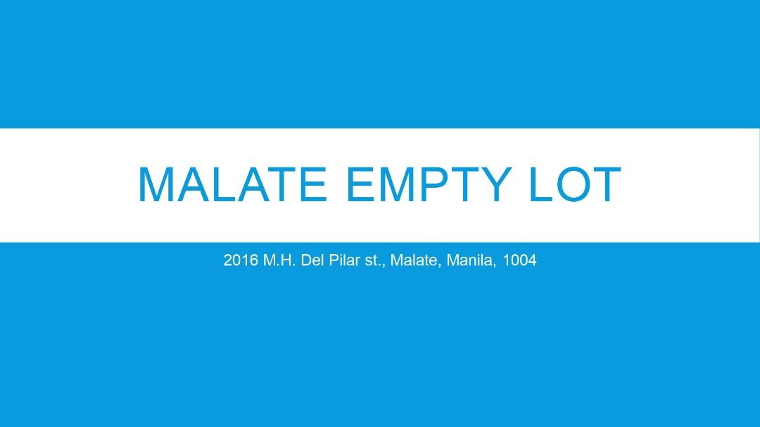 Commercial Lot in Malate, Manila (Category: Lot) located in Quezon City. Submitted by leadvision.realty (Listing ID 1436490021, Image 1). Description: Property Code: 798-SCL-MNL & 799-SCL-MNL Commercial Lot in Malate, Manila Bare Lot Lot Area: 789.90sq.m. and 2,147.50sq.m. Sold together Rare Big Adjacent Commercial Lots Along M.H Del Pilar Price per sqm: 220,000 Selling Price: 646,228,000.