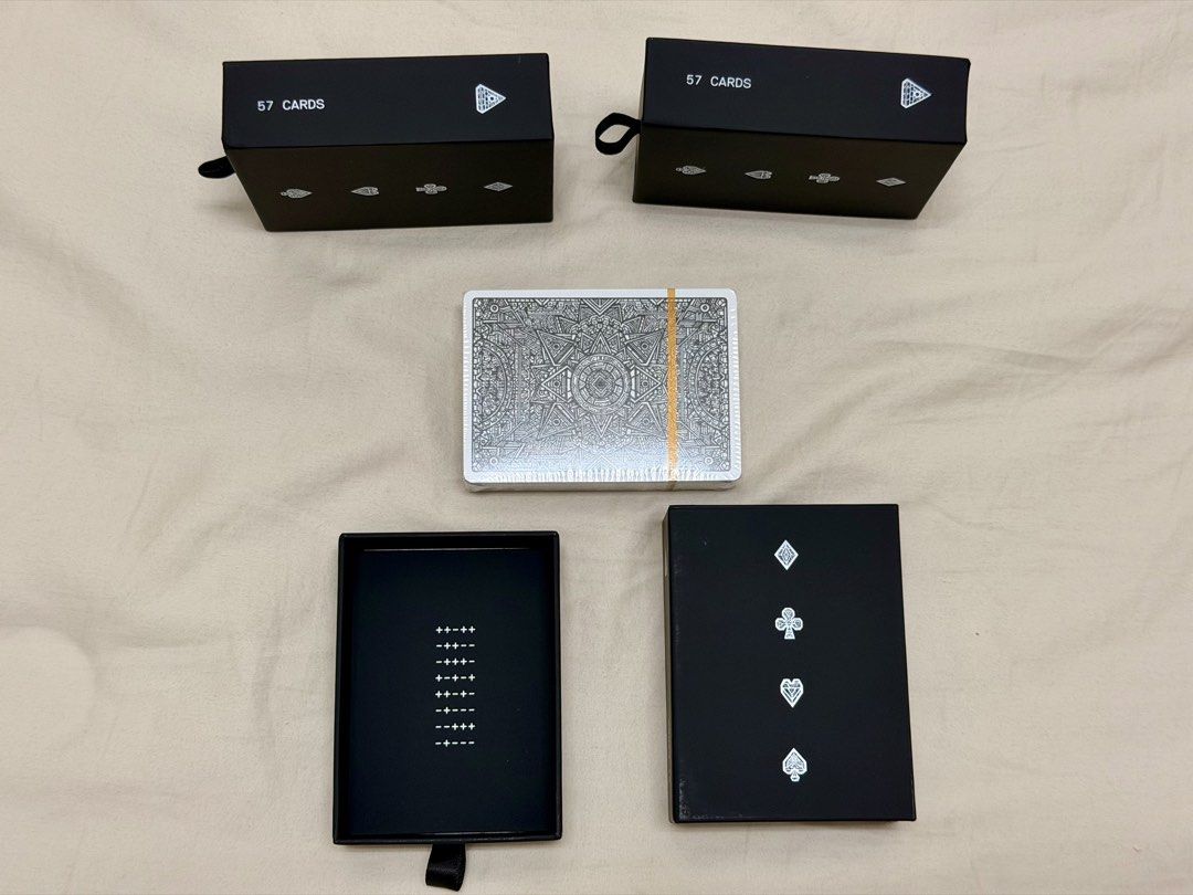 dbrand Playing Cards (Category: Board Games & Puzzles) located in Manila. Submitted by blitz89 (Listing ID 1436597517, Image 1). Description: For sale: dbrand Playing Cards Brand: dbrand Inclusions: complete (1 deck, 52 cards + 5 extra cards) Condition: 10/10 (brand new, sealed) Available: 4 pcs available Price: ₱600 each, ₱1,500 if you get all 4 Meetups: Masangkay, Manila Shipping: via Grab/Lalamove.