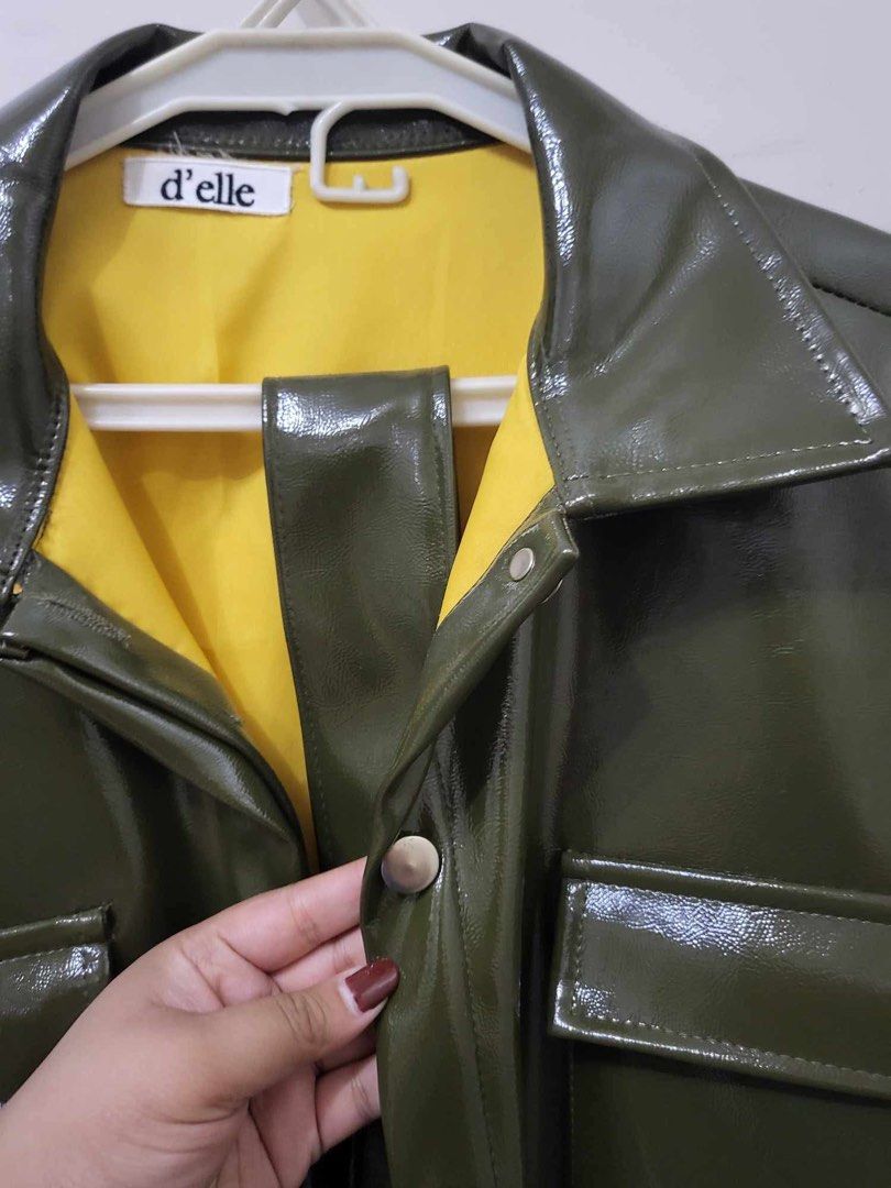D’Elle Studios Patent Leather Jacket (Category: Coats, Jackets and Outerwear) located in Bacoor. Submitted by cjpcp (Listing ID 1436619252, Image 2). Description: I had this gorgeous jacket custom made for me by the local brand D’Elle Studios The details regarding size are as follows: Neck: 15 1/2 Shoulder: 23 Bust: 48 1/2 Waist: 45 Hips: 54 Waist to knee: 21 1/2 Sleeve: 22 1/2 Back Length: 17 1/2 Selling because it does not fit me anymore Price 