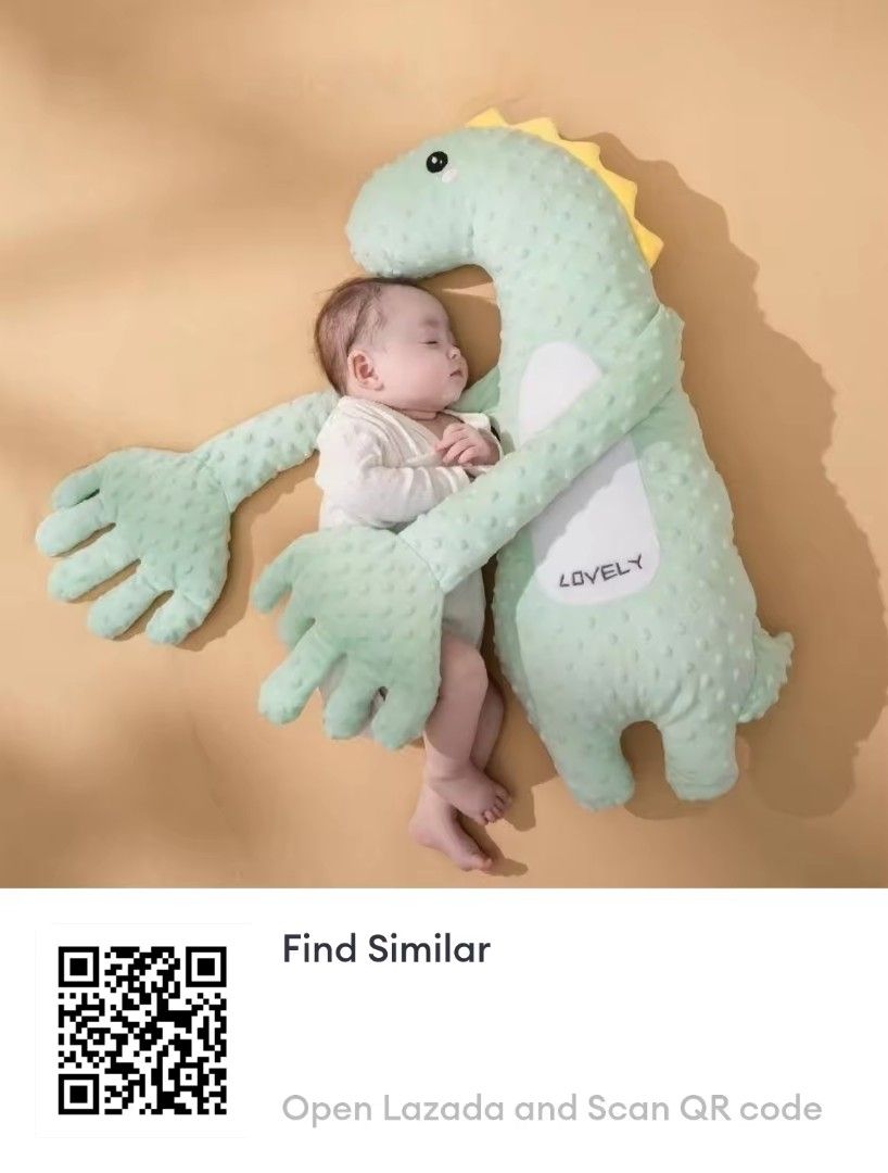 Dinosaur Plush Toy (Category: Plushies & Soft Toys) located in Makati City. Submitted by jayclutter0976004 (Listing ID 1436493041, Image 3). Description: - Super soft and huggable dinosaur plush toy. - Features a cute design with a light green body and yellow spikes. - Friendly face and crossed arms for extra cuddles. - Great for kids or as a decorative piece..