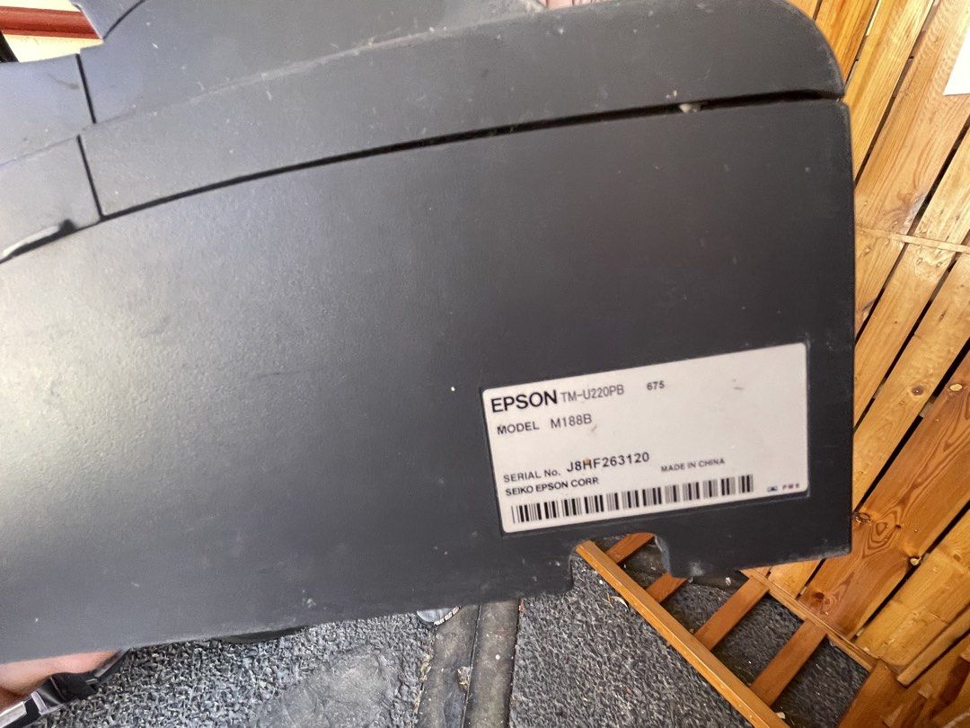 Epson TM-U220PB Receipt Printer (Category: Printers, Scanners & Copiers) located in Dasmarinas. Submitted by cench (Listing ID 1436540784, Image 3). Description: Epson TM-U220PB receipt printer lost cord rfs: di na nagagamit bought price: 15,500 at epson selling price: 6k only! .