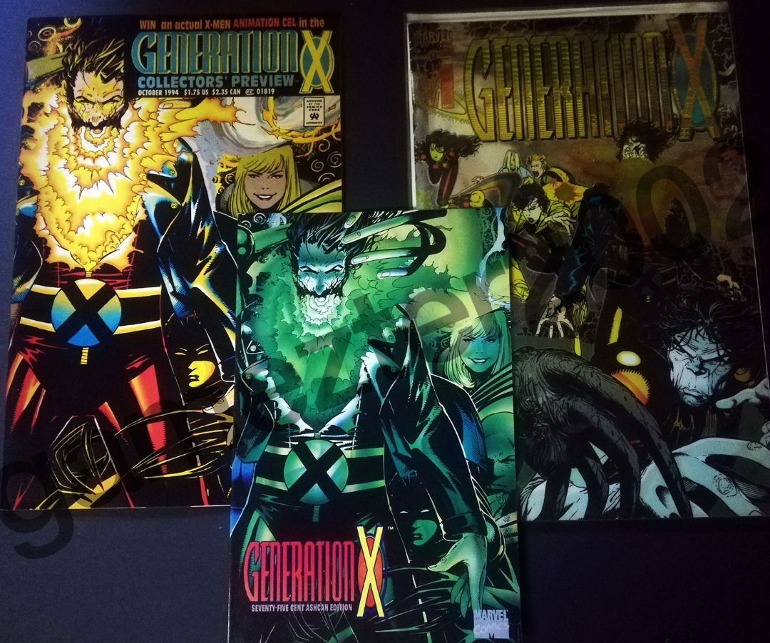 Generation X #1-6 (1995) + Collector's Preview & Ashcan (Category: Comics & Manga) located in Quezon City. Submitted by gamezter2002 (Listing ID 1436504908, Image 1). Description: Generation X #1-6 (1995) + Collector's Preview & Ashcan Please read entire post before sending a message, thanks [ crossposted ] Up for sale are the first six issues of Generation X with art by Chris Bachalo; the set includes the Collector's Preview issue and the Ashcan