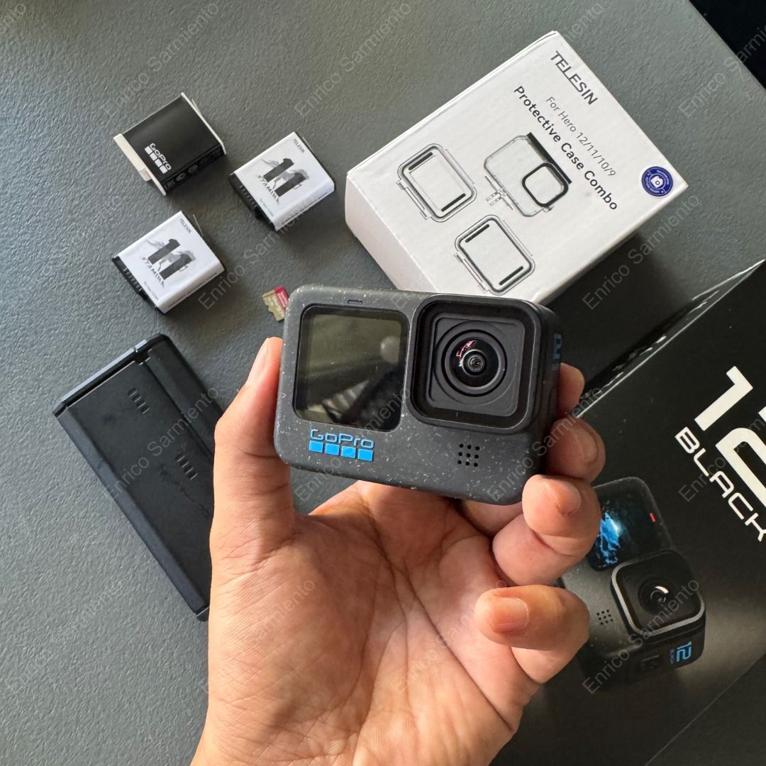 GoPro HERO12 Black (Category: Cameras) located in Trece Martires City. Submitted by iiiiicko (Listing ID 1436630906, Image 3). Description: ✨PAKIBASA PO MABUTI✨ ✨PAKIBASA PO MABUTI✨ ✨PAKIBASA PO MABUTI✨ Selling my GoPro Hero 12. Parang bago pa. Ilang beses lang nagamit. RFS: I already have DJI Osmo 360 📦Inclusions: - GoPro Hero 12 - Box - 1x GoPro battery - 2x Telesin batteries + charging case - 1x Underwater protective case combo. (unused pa 't