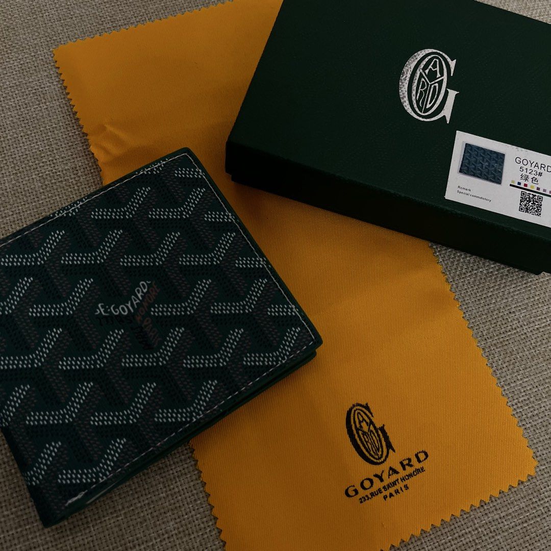 Goyard Saint Sulpice Wallet (Category: Luxury Bags & Wallets) located in Manila. Submitted by parengjeyflips (Listing ID 1436538382, Image 2). Description: Goyard Saint Sulpice wallet. Classic Goyardine pattern. Includes box and dust cloth. Available in black, green, and burgundy..