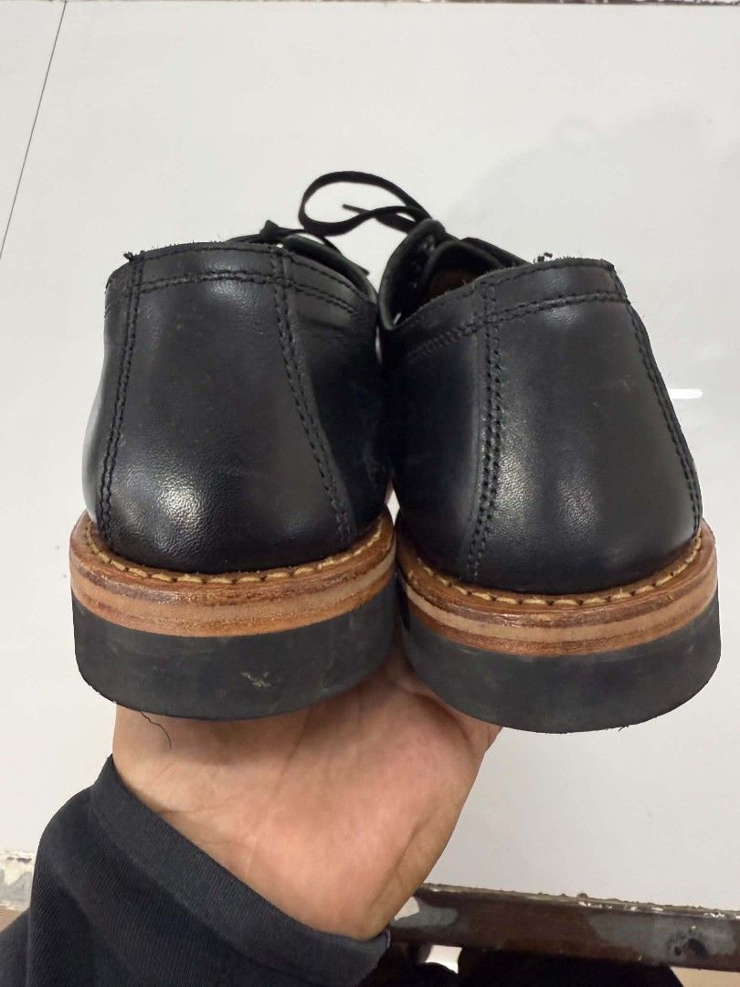 Hawkins Black Leather Shoes (Category: Casual Shoes) located in Bacolod City. Submitted by aprild. (Listing ID 1436568017, Image 3). Description: - Hawkins black leather shoes - Lace-up style - Sturdy brown sole - Leather insole - Size: US 10 / UK 9 / EUR 44 - Made in Myanmar - Well-constructed and durable.