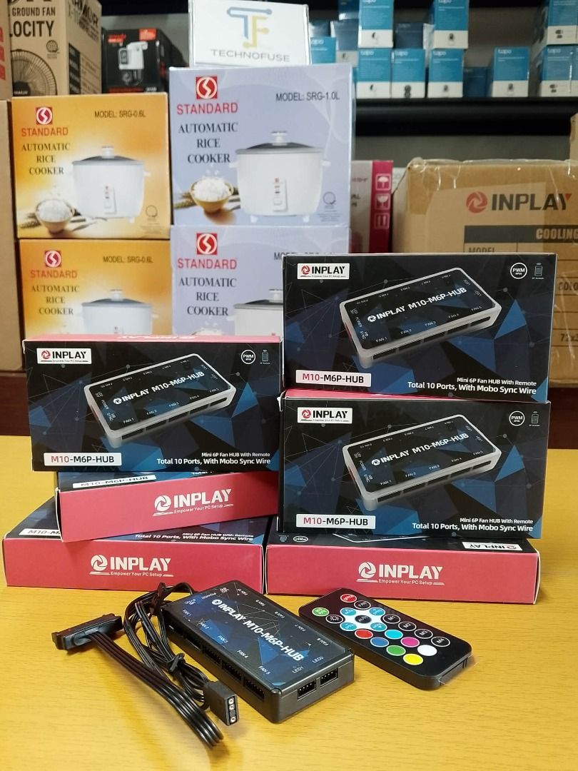 Inplay Openview RGB Mini 6pin Fan Hub w/ Remote M10-M6P-Hub, Computers ...