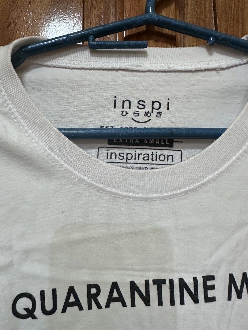 Inspi shirt (Category: Shirts) located in Quezon City. Submitted by iamjdl (Listing ID 1436576814, Image 3). Description: Lightly used In very good condition Size extra small Pwedeng pang boy or girl.