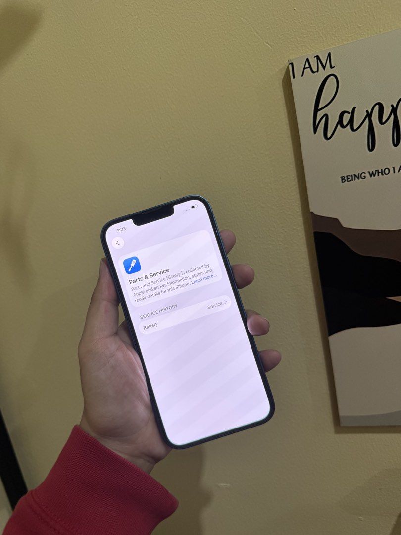 Iphone 13 128gb factory unlock (powermac) (Category: iPhone 13 Series) located in Caloocan City. Submitted by luna_12363 (Listing ID 1436642550, Image 2). Description: Iphone 13 128gb Factory Unlock Local Variant Z/PA NTC approved Unit and original box No issue/ No history of repair 10/10 condition Battery Health 73% orig batt hindi boosted! Face Id/ Truetone Working Sobrang kinis looks like brandnew! Price: 16,500 nego sa sure buyer pm mo na ko!