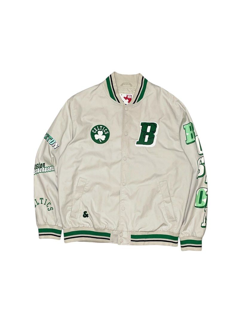 JACK & JONES X NBA BOSTON CELTICS VARSITY JACKET (Category: Coats, Jackets and Outerwear) located in Pasay City. Submitted by digital_wardrobe.ph (Listing ID 1436527391, Image 1). Description: JACK & JONES X NBA BOSTON CELTICS VARSITY JACKET details size: large - xlarge width: 24.5 length: 28.5 price: 750 location: pasay city.