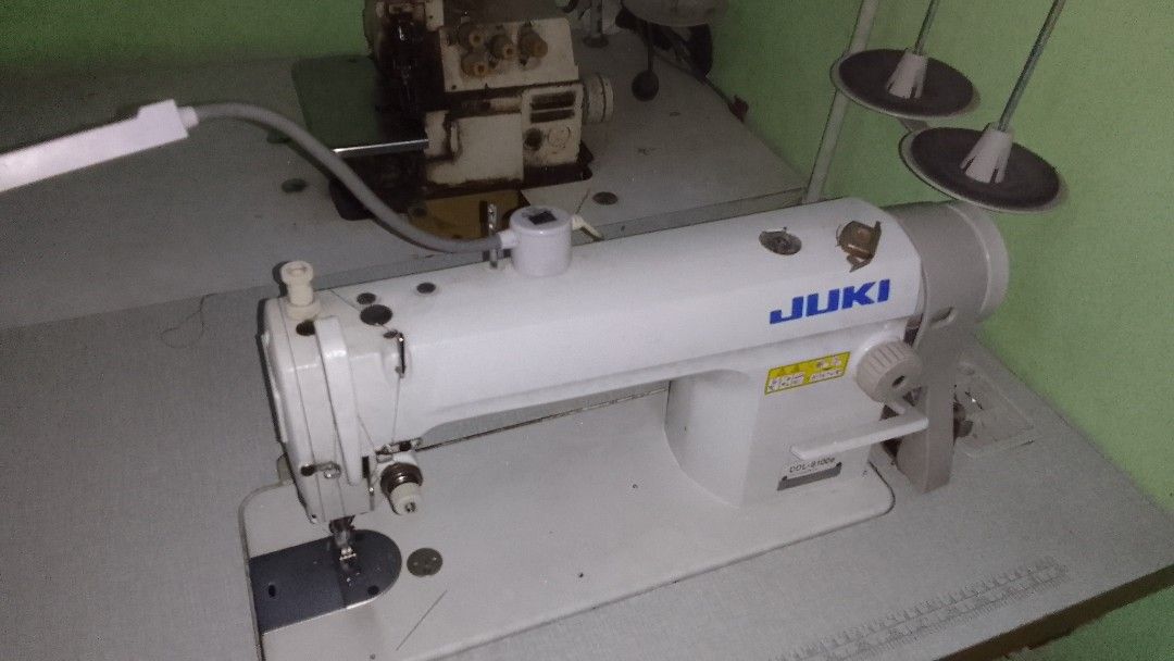 Juki HIGH SPEED SEWING MACHINE, Edging and Cutting Machine (Category: Other Home Appliances) located in Valenzuela. Submitted by daveys_shop (Listing ID 1436609097, Image 3). Description: - Industrial sewing machine and overlocker set - Juki sewing machine (white) - Separate overlocker machine - Large table included - Accessories included (as shown) - Overlocker with multiple thread spools - Sewing machine with attached light Take all 20k • Almos
