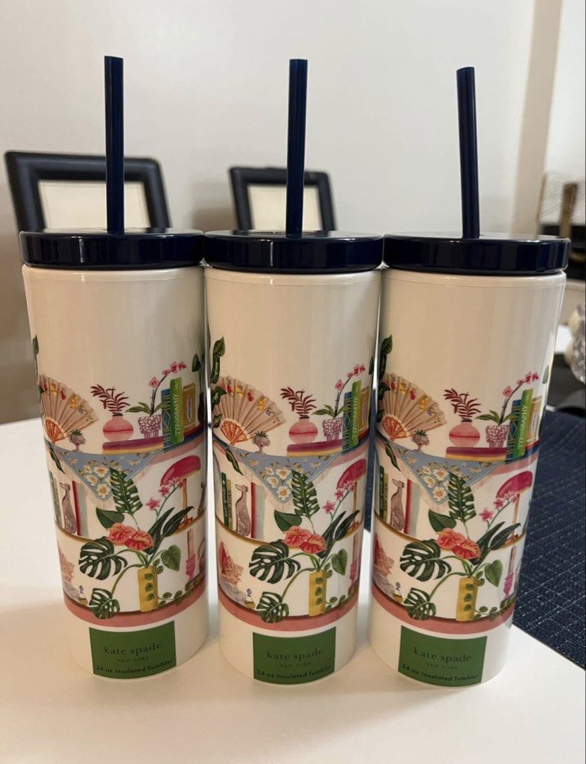 Kate Spade tumblers (Category: Everything Else Others) located in Manila. Submitted by mtbtx (Listing ID 1436512934, Image 1). Description: PERFECT FOR A SIMPLE GIFT!💝 - fresh shipped from 🇺🇸 - perfect bundling gift - 850 Each - Acrylic -No Box included only bubble wrap - no Kate spade paper bag -bottle only -4pcs available! 📍Near Ust, Dapitan! DM me!.