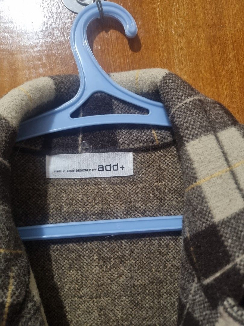 Korean Tartan Blazer Jacket (Brown Cotton) (Category: Coats, Jackets and Outerwear) located in Subic. Submitted by ph_drift (Listing ID 1436574132, Image 3). Description: Pamigay Decluttering Sale - Bought in korea (as seen in tag) - Worn once only - Fresh from laundry (ready to wear) -best fits L-XL.