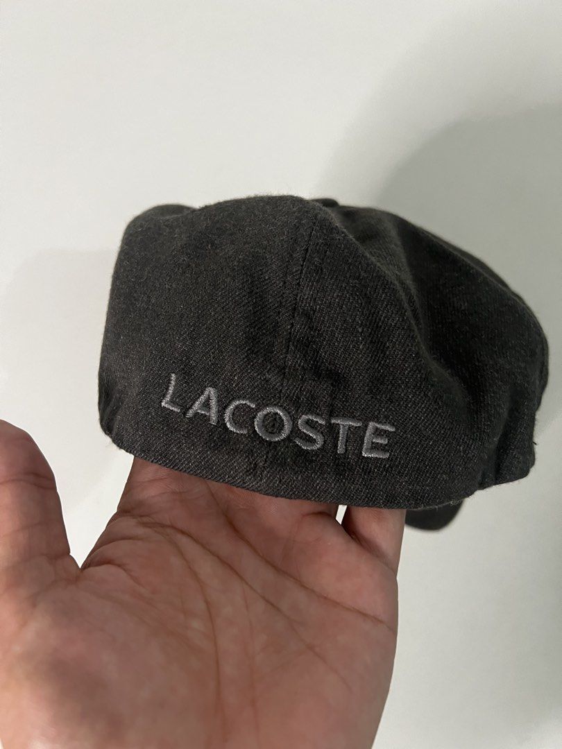 Lacoste Cap (Category: Caps & Hats) located in Tacloban City. Submitted by thrftg (Listing ID 1436613934, Image 3). Description: - Lacoste cap - Features the Lacoste logo on the front - Lacoste brand name embroidered on the back - Dark color - Lacoste logo on inside tag.